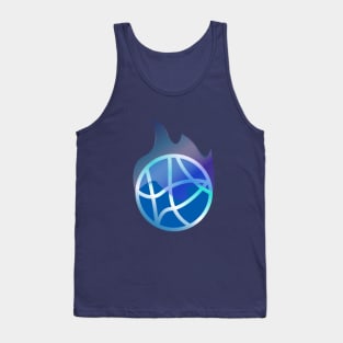 Blue Fire Ball Tank Top